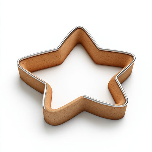 3D Cookie Cutter with realistic style, white background, isolated