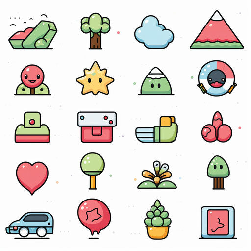 Game clipart in Minimalist style, on a white background