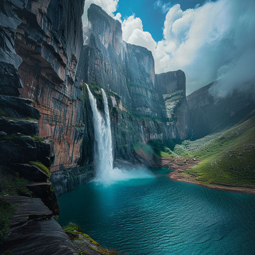 Angel Falls with turquoise waters and epic backdrop