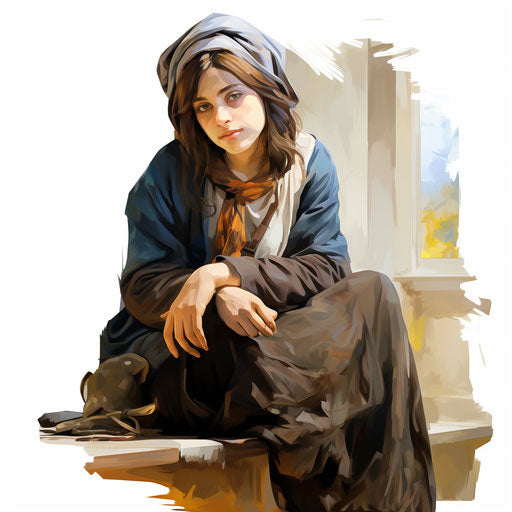 Student in the style of Oil painting