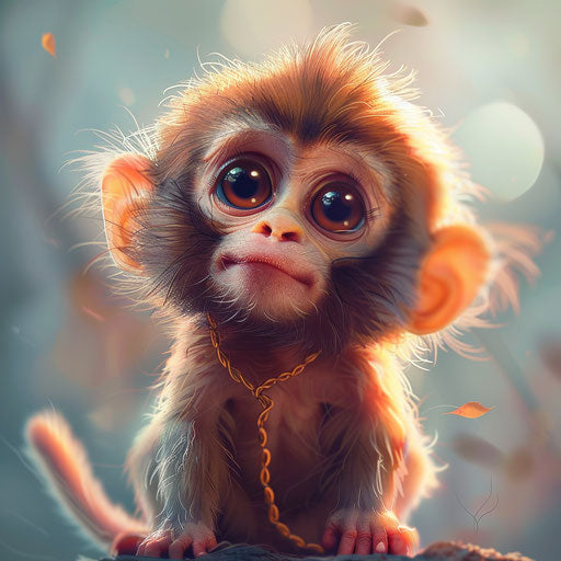 Adorable monkey with a playful expression