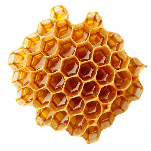Realistic honeycomb clipart on flat white background