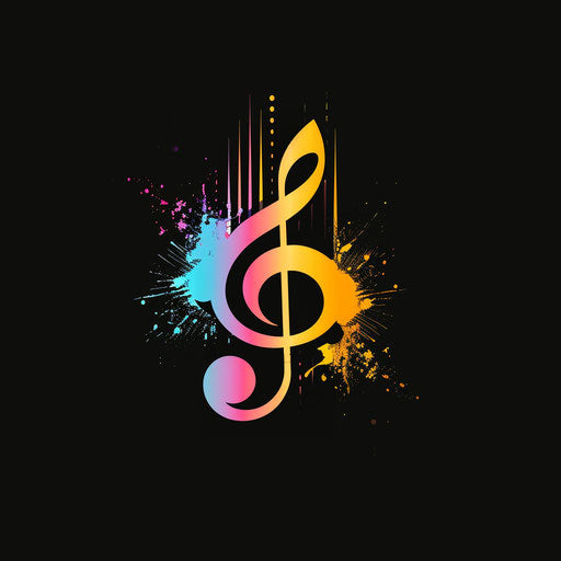 Dynamic music logo with high contrast and a powerful design