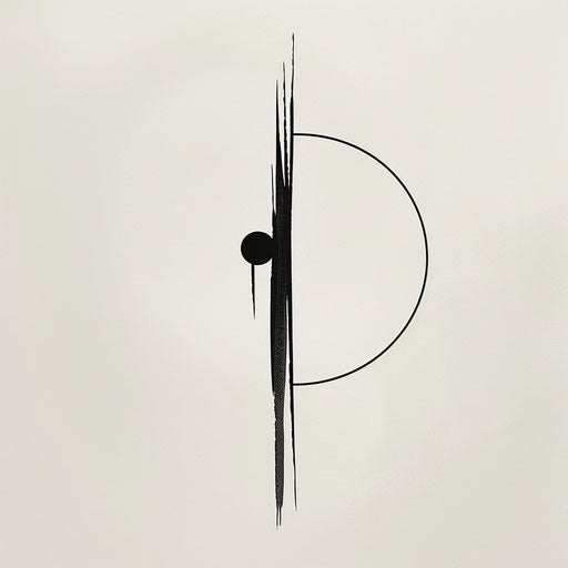 Modern painting logo with minimalist lines and light grey background