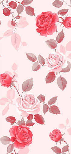 Pink roses pattern on pink background, high quality