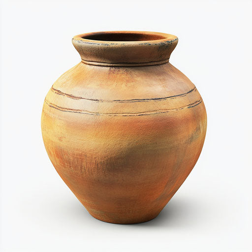 Realistic handmade pottery, high resolution, isolated