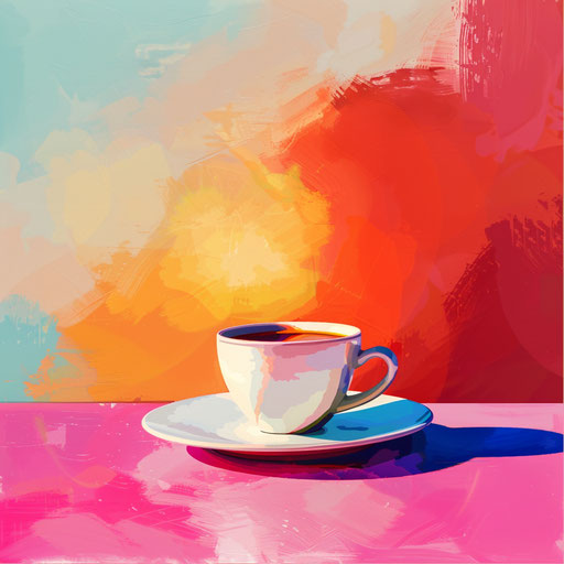 Photo realistic clipart of good morning with random color background