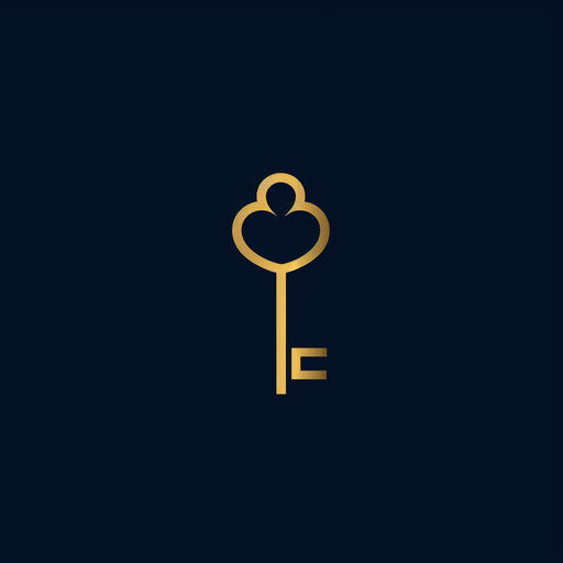 Elegant key representing access and opportunity