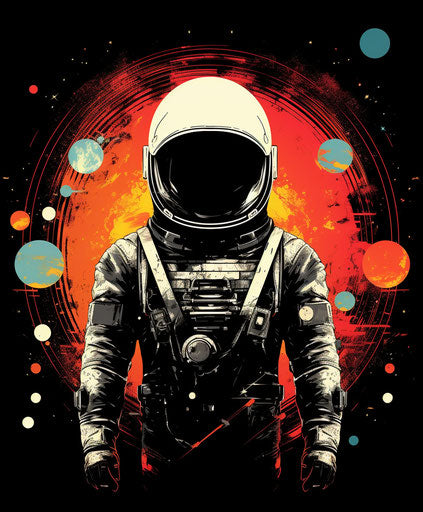 Spaceman with strong graphic elements
