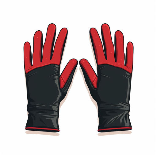 Minimalist gloves illustration on a white background