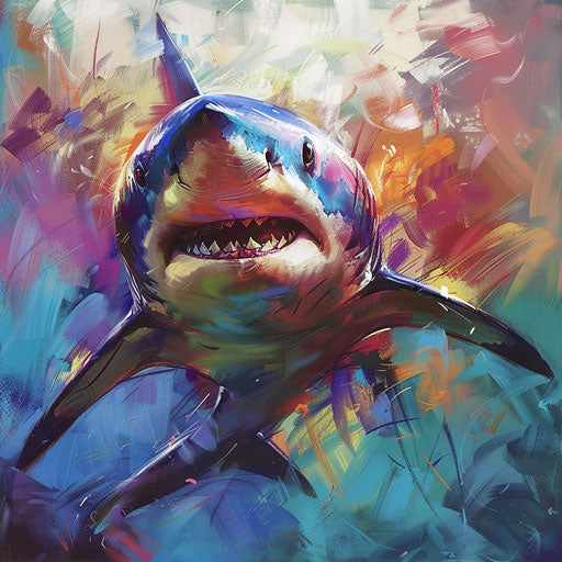 Vivid strokes of the shark