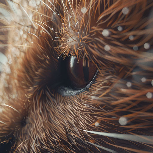 Close-up of intricate mink fur details