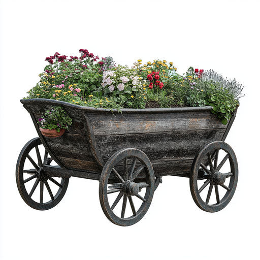 Realistic depiction of a garden trolley