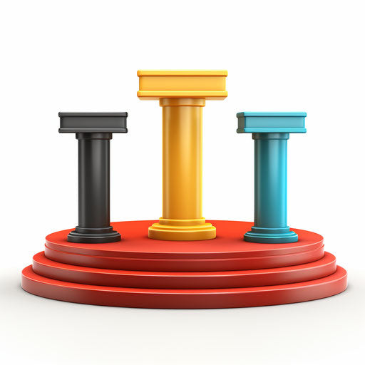 Minimalist podium on white background