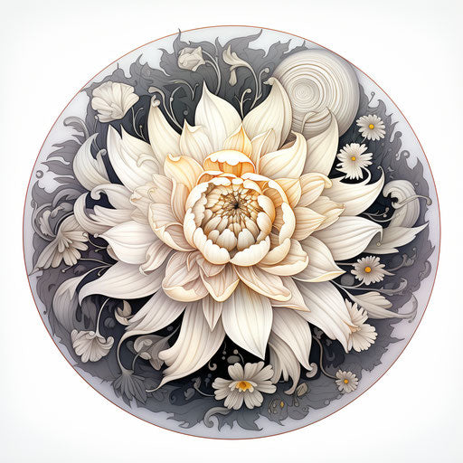 Printable flower pattern coloring pages, in the style of Kerem Beyit