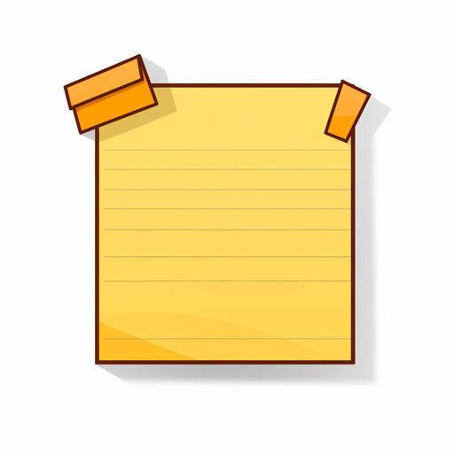 Sticky note icon in Minimalist style, on white background