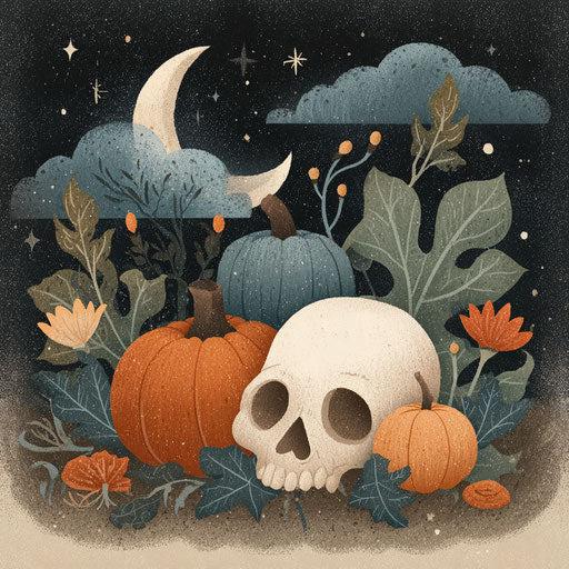 Festive and Slightly Spooky Illustration for Halloween