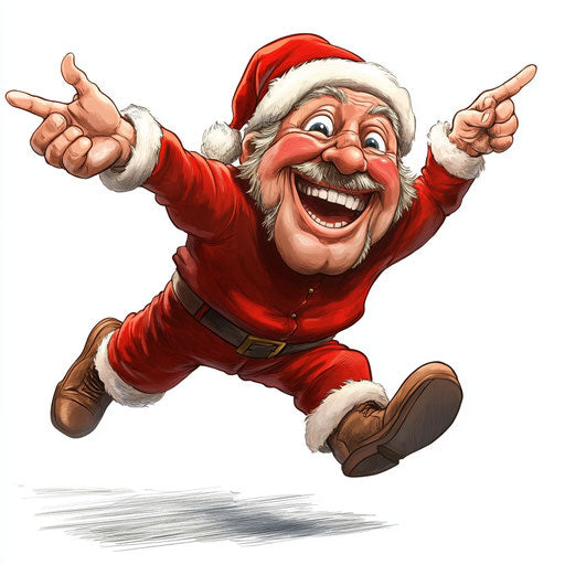 Dynamic Christmas Background Caricature Clipart for Dynamic Presentations