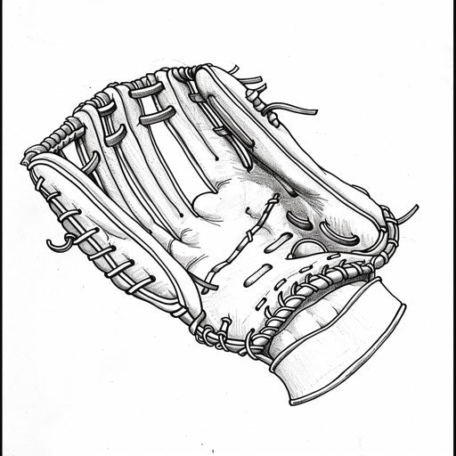 Baseball glove catching a ball