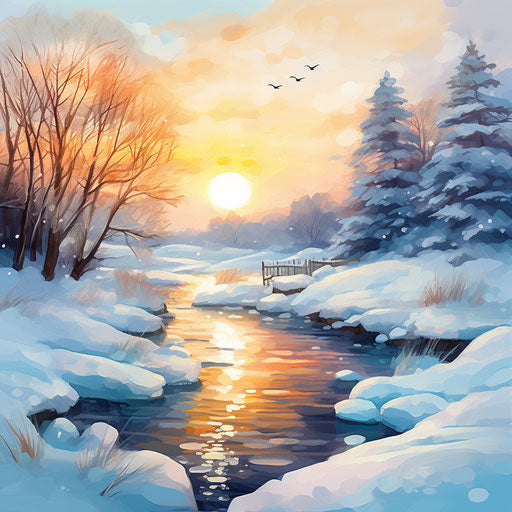Illustration Happy New Year 2024 in Oil painting style