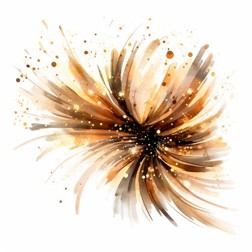 Sparkle art in Chiaroscuro style on white background