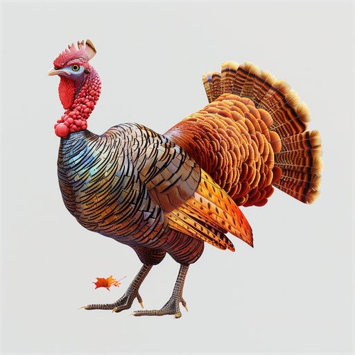 Realistic clipart of happy Thanksgiving on flat white background