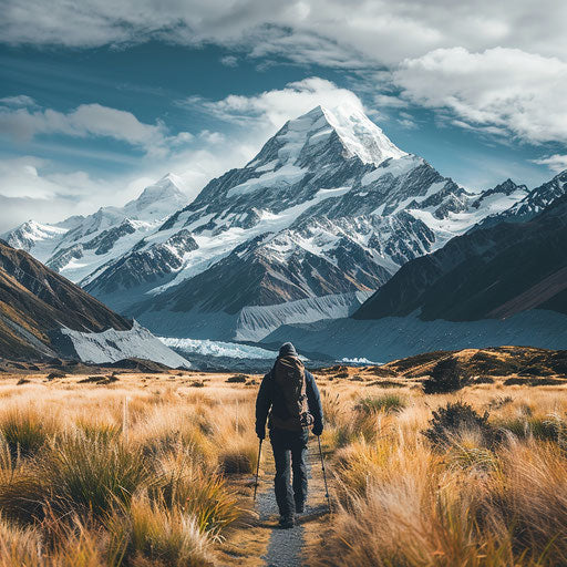 Photo man trekking on Aoraki Mount Cook