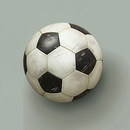 Flat, slate grey background enhances the photo realistic football clipart