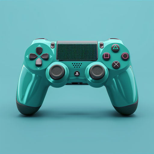 Realistic game clipart with flat teal background