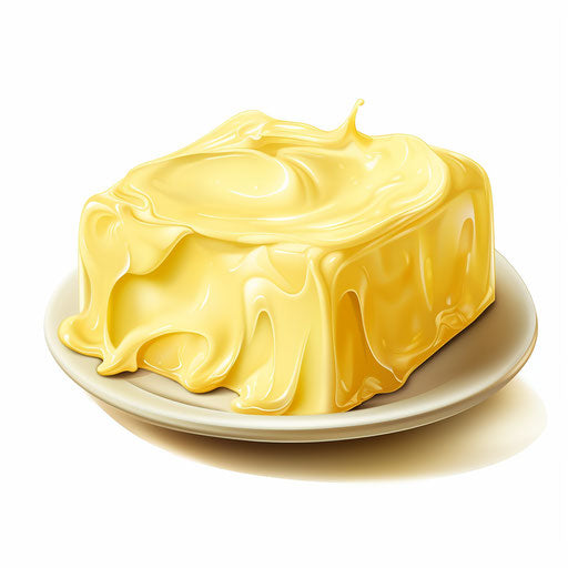 Butter illustration in the style of Chiaroscuro Art, on white background
