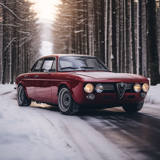 Old big car with wide tires