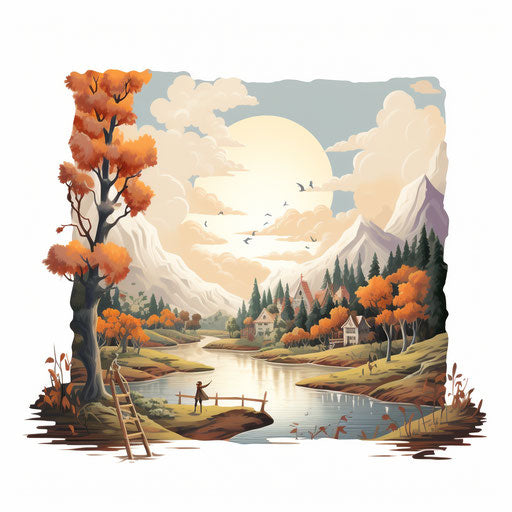 Exterior illustration in the style of Oil painting