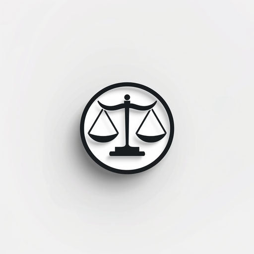 Sleek modern lawyer logo on white background