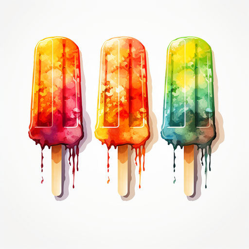 Chiaroscuro Art popsicle clipart on white background