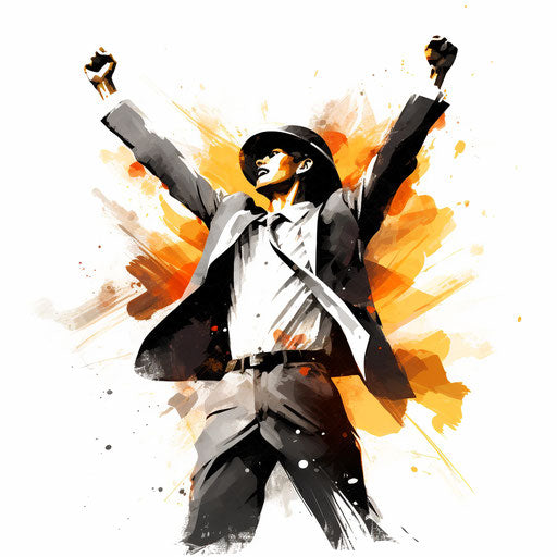 Clip art well done in the style of Chiaroscuro Art, on a white background