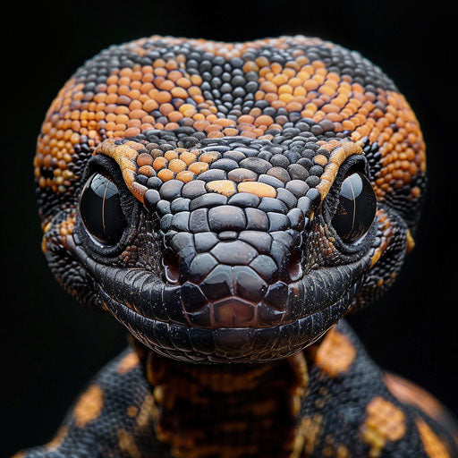 Gila monster with a playful expression