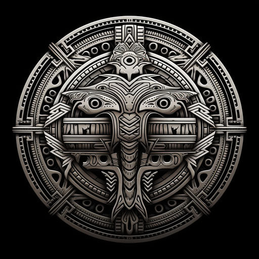 Black and white tribal design sticker