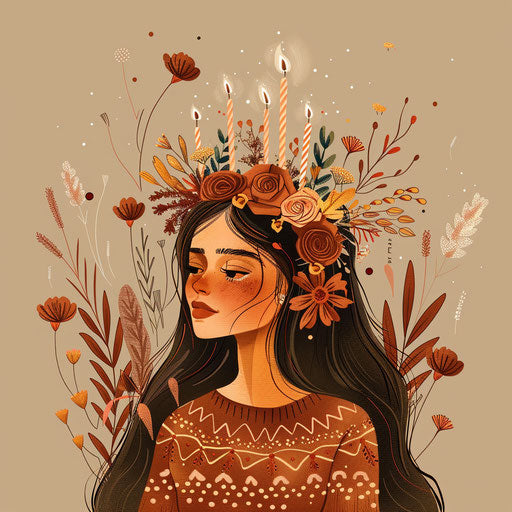 High quality realistic female birthday clipart