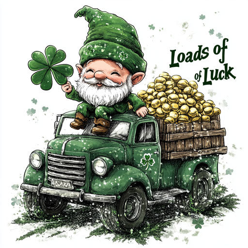 Irish luck on vintage truck