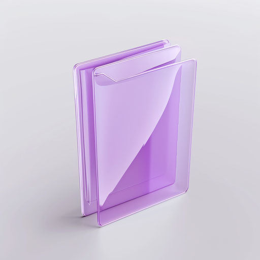 Folder on flat lavender background with realistic touch