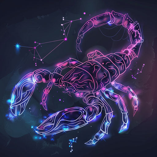 Futuristic Scorpio constellation tattoo sketch