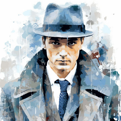 Cold Impressionistic Art clipart, on white background