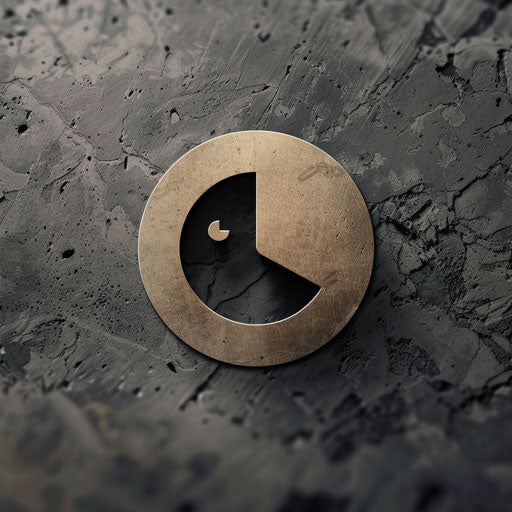 Sophisticated top logo with a muted palette and textured background