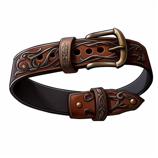 Belt clipart in the style of Chiaroscuro Art, on a white background
