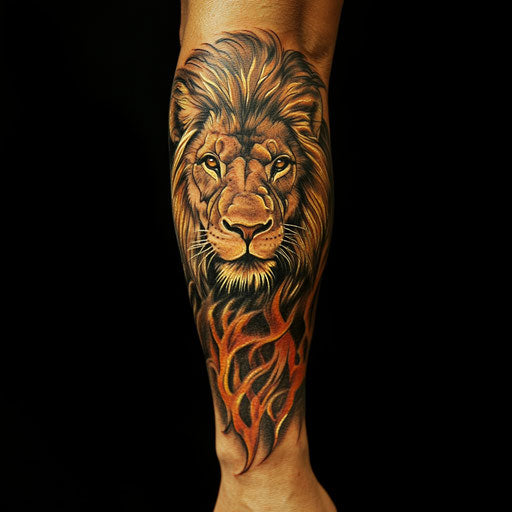 Bold Lion Forearm Tattoo Tattoo Design Pack