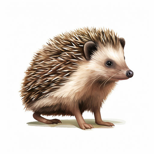 Clipart of a hedgehog in the style of Chiaroscuro Art