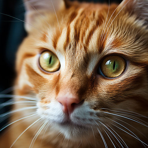 Ginger cat closeup of the face