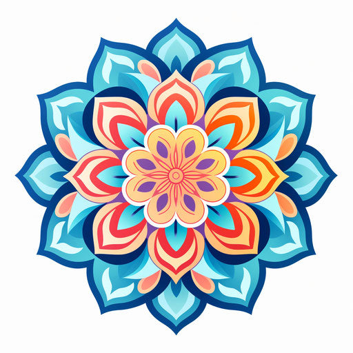 Mandala clipart in Minimalist style on white background