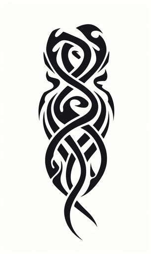 Dynamic celtic knot tribal tattoo design template