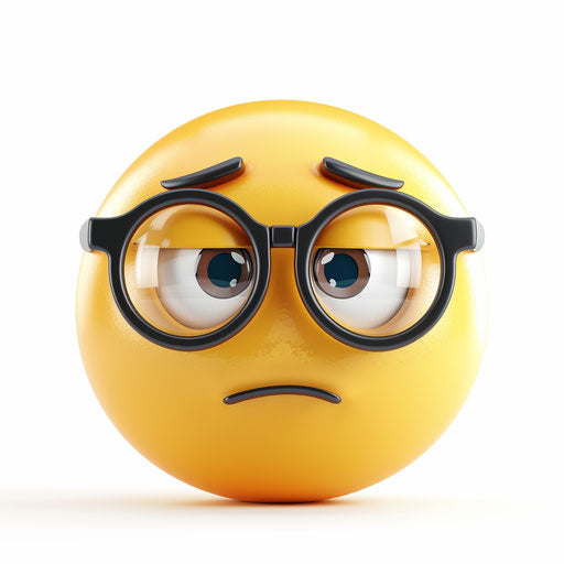 Thoughtful face with glasses